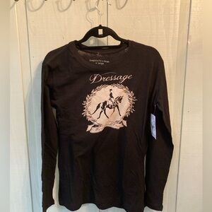 Dressage Black Long Sleeve Tee